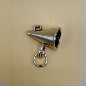 STERLING SILVER Cheerleader Megaphone; 925; Vintage; Perfect Condition.